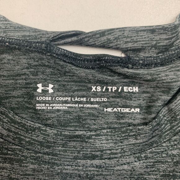 Under Armour Gold Medal Gymnastics T Shirt Womens XS Gray HeatGear UA Locker Tee - Picture 9 of 13